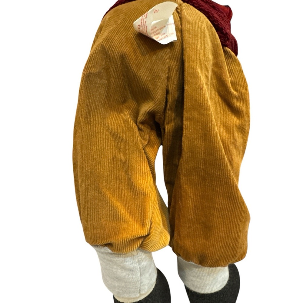 RUSS BERRIE GLISTEN SNOWMAN Christmas plush 5497 felt button Shelf Sitter - Picture 3 of 4
